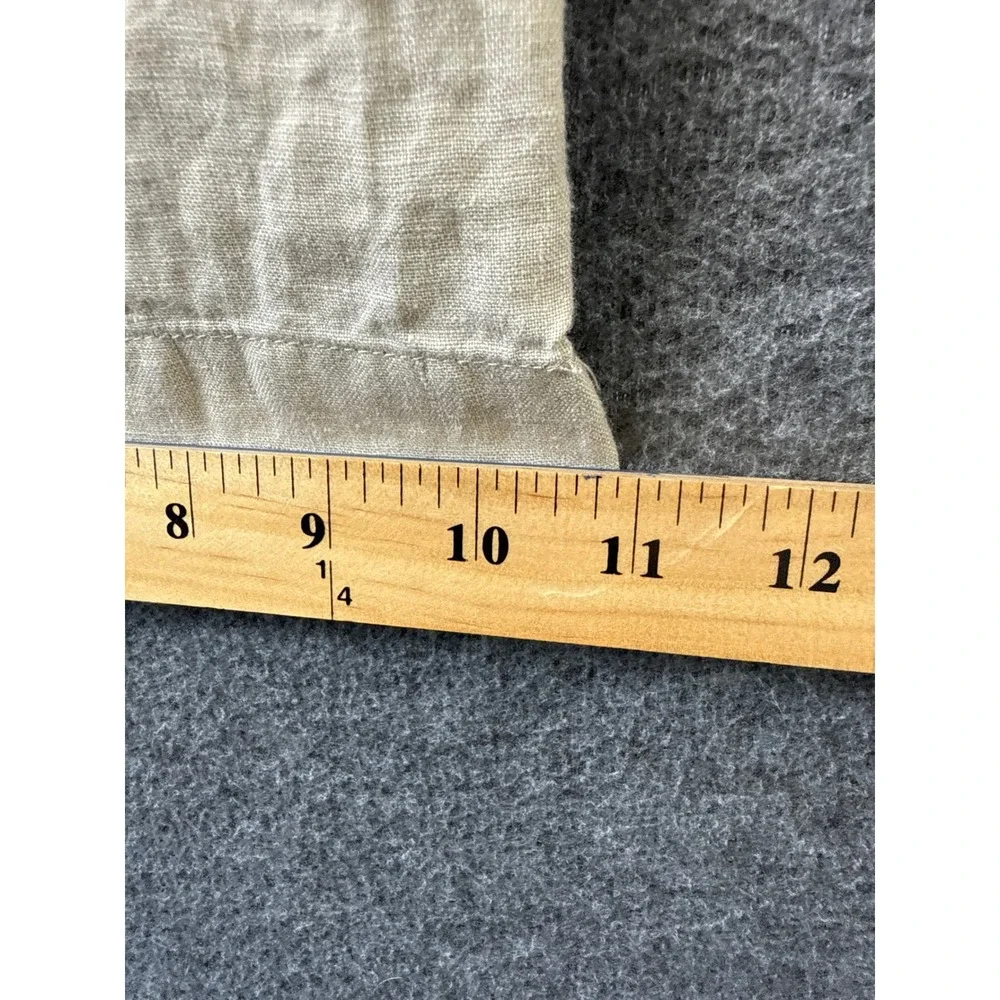 Quince Wide Leg Pants Womens L Driftwood Resort 100% European Linen Smocked Chic
